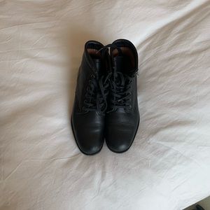 Frye Black Leather Ankle Boots